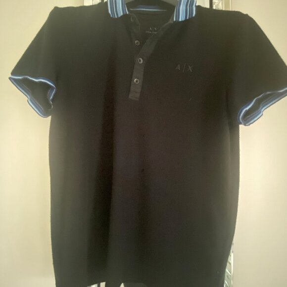 Armani Exchange polo shirt size L 100% cotton slim fit - Picture 4 of 4